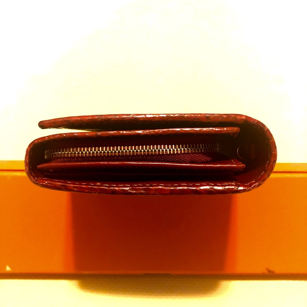 Authentic Gucci Python Leather Wallet On Chain - image 7